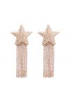 Pearly Meteor Tassel Drop Earrings