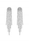 Simplicity Gleaming Diamond Tassel Drop Earrings