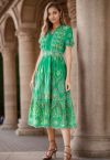 Exotic Day Cutwork Embroidery Midi Dress