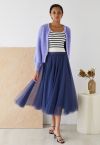 My Secret Garden Tulle Maxi Skirt in Dusty Blue