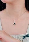 Snowflake Shape Emerald Gem Necklace