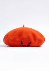 Wicked Pumpkin Beret Hat in Orange