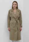 Ode to Autumn Belted Trench Coat in Khaki