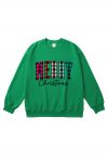 Multi Color Check Letter Printed Sweatshirt