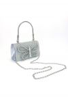 Lavish Butterfly Rhinestone Handbag in Silver