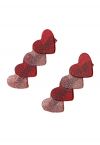 Glittering Hearts Acrylic Hair Clip