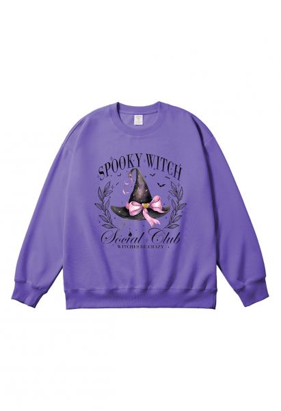 Spooky Witch Hat Pattern Sweatshirt