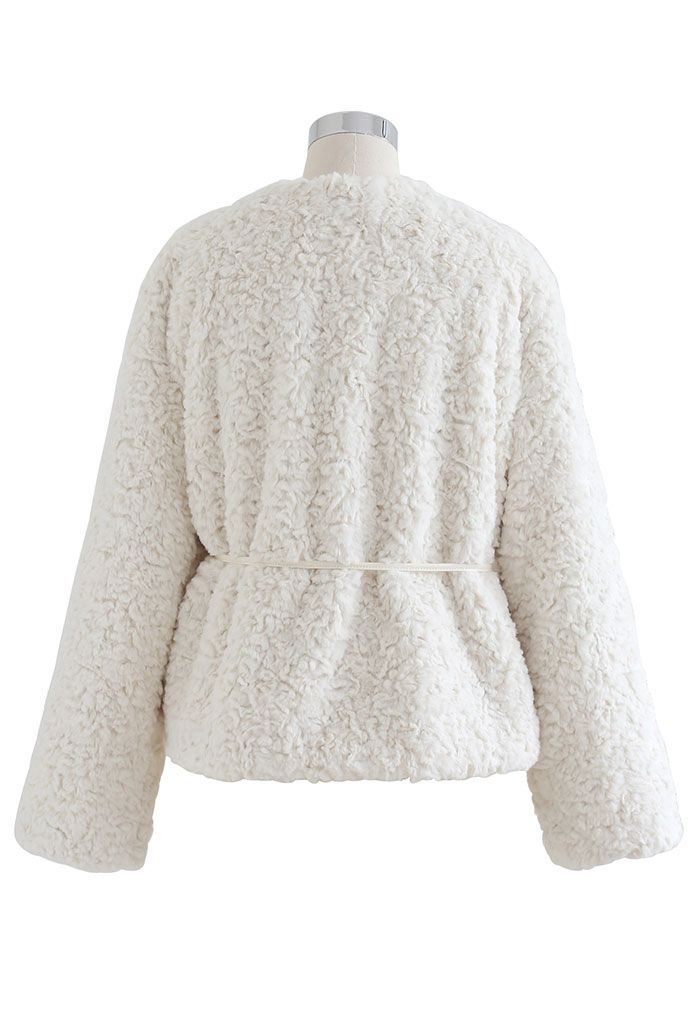 Marshmallow Faux Fur Wrap Coat
