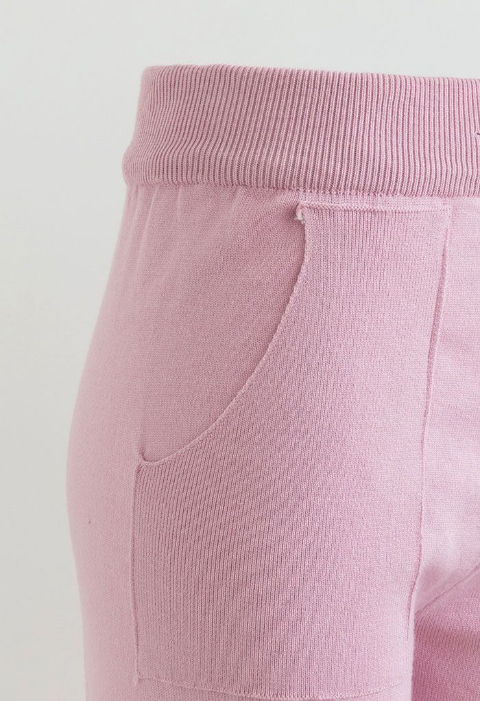 Pinky Heart Pearly Knit Sweater and Joggers Set