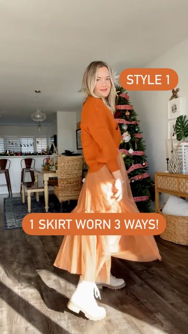 Can't Let Go Mesh Tulle Skirt in Orange
