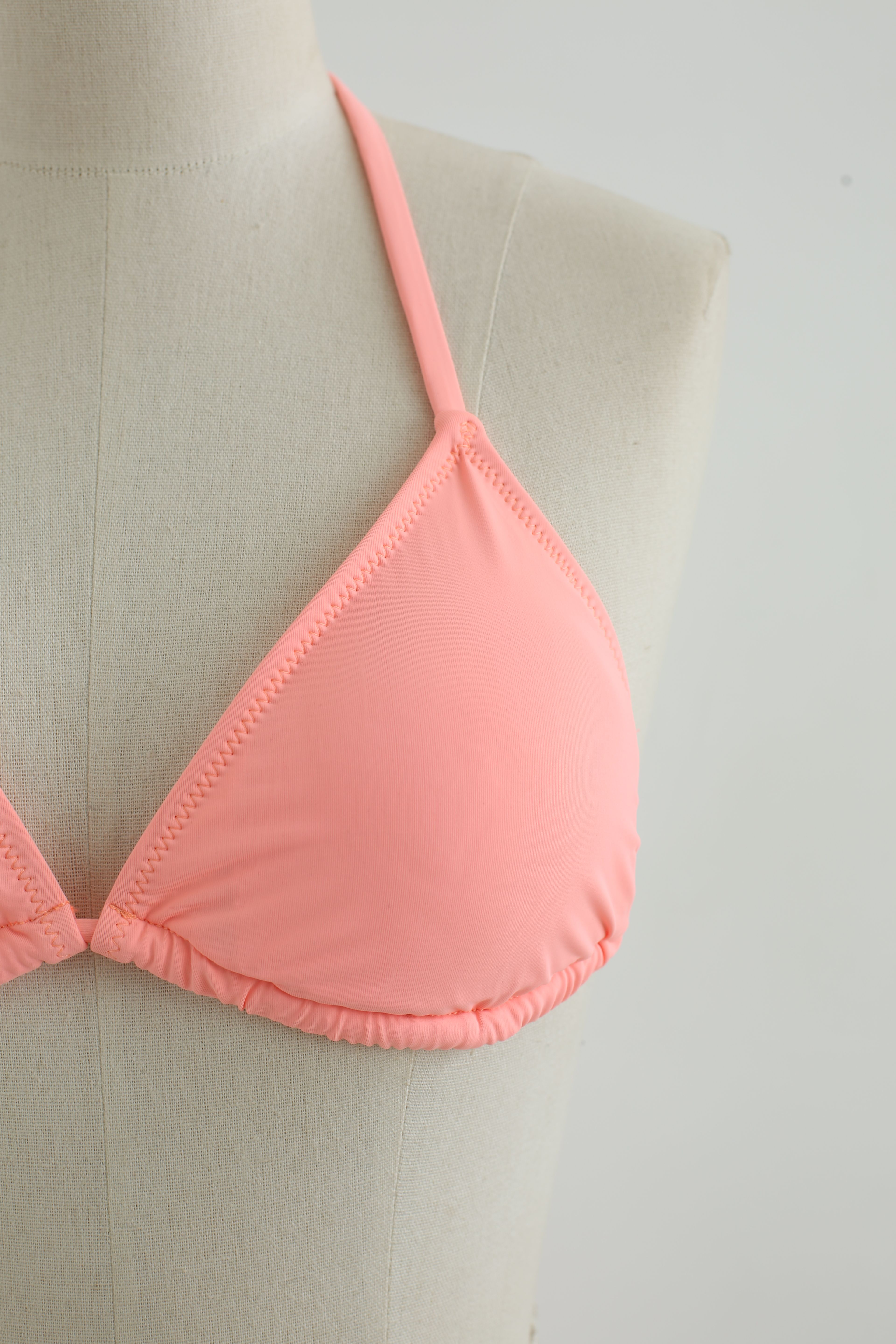 Light Pink Halter Neck High Waist Bikini Set