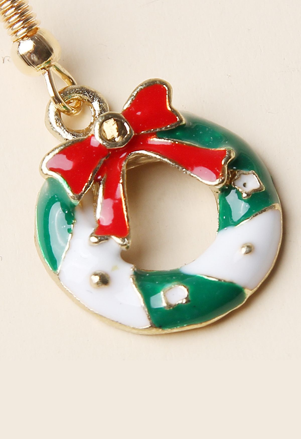 Christmas Vibe Bowknot Wreath Earrings