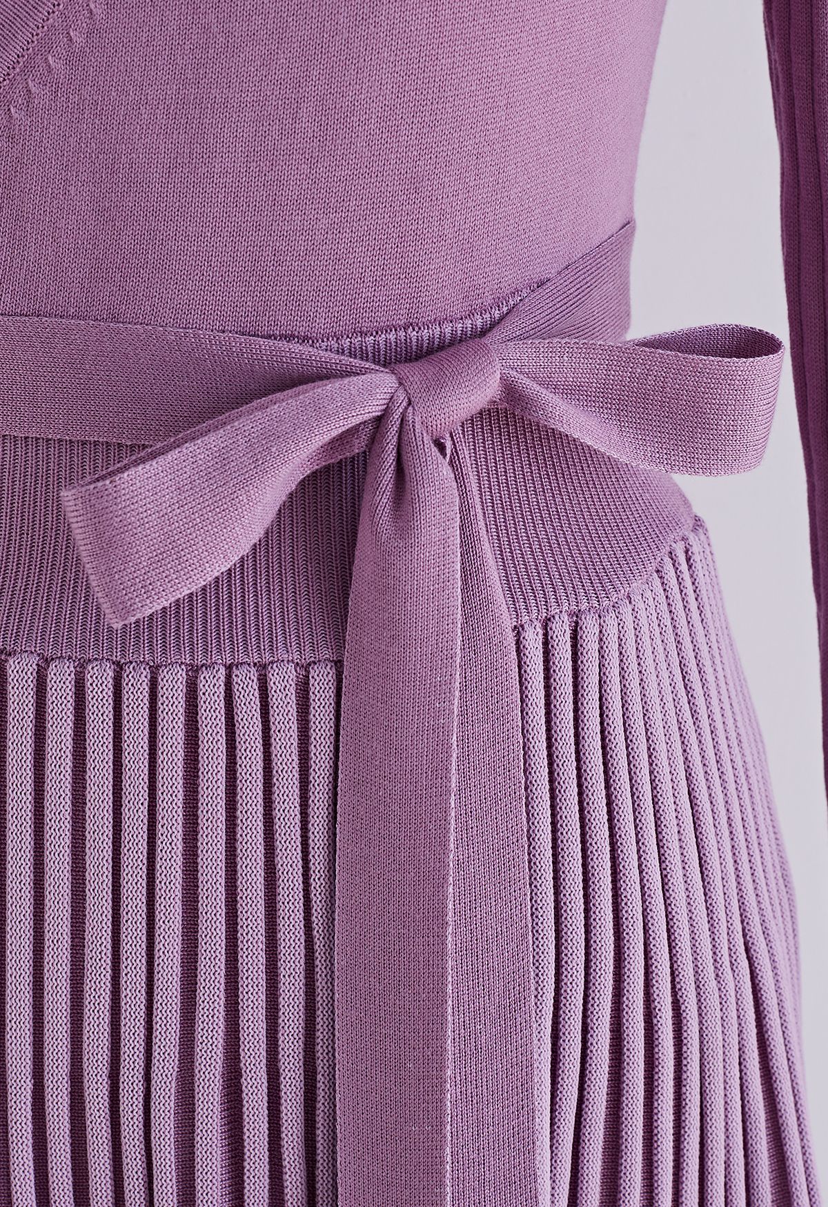 Embrace a Lithe Knitted Dress in Lilac