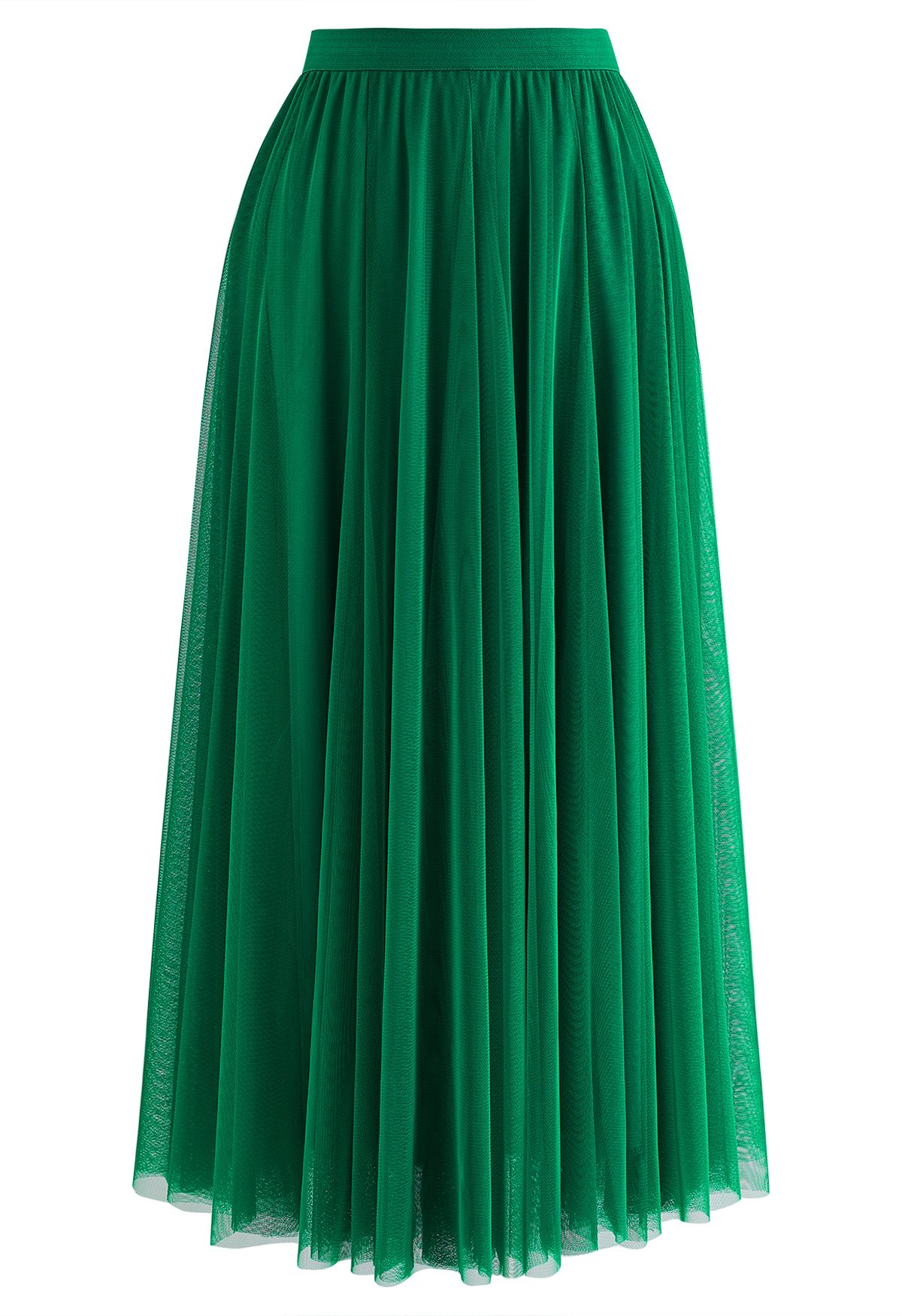 My Secret Garden Tulle Maxi Skirt in Green