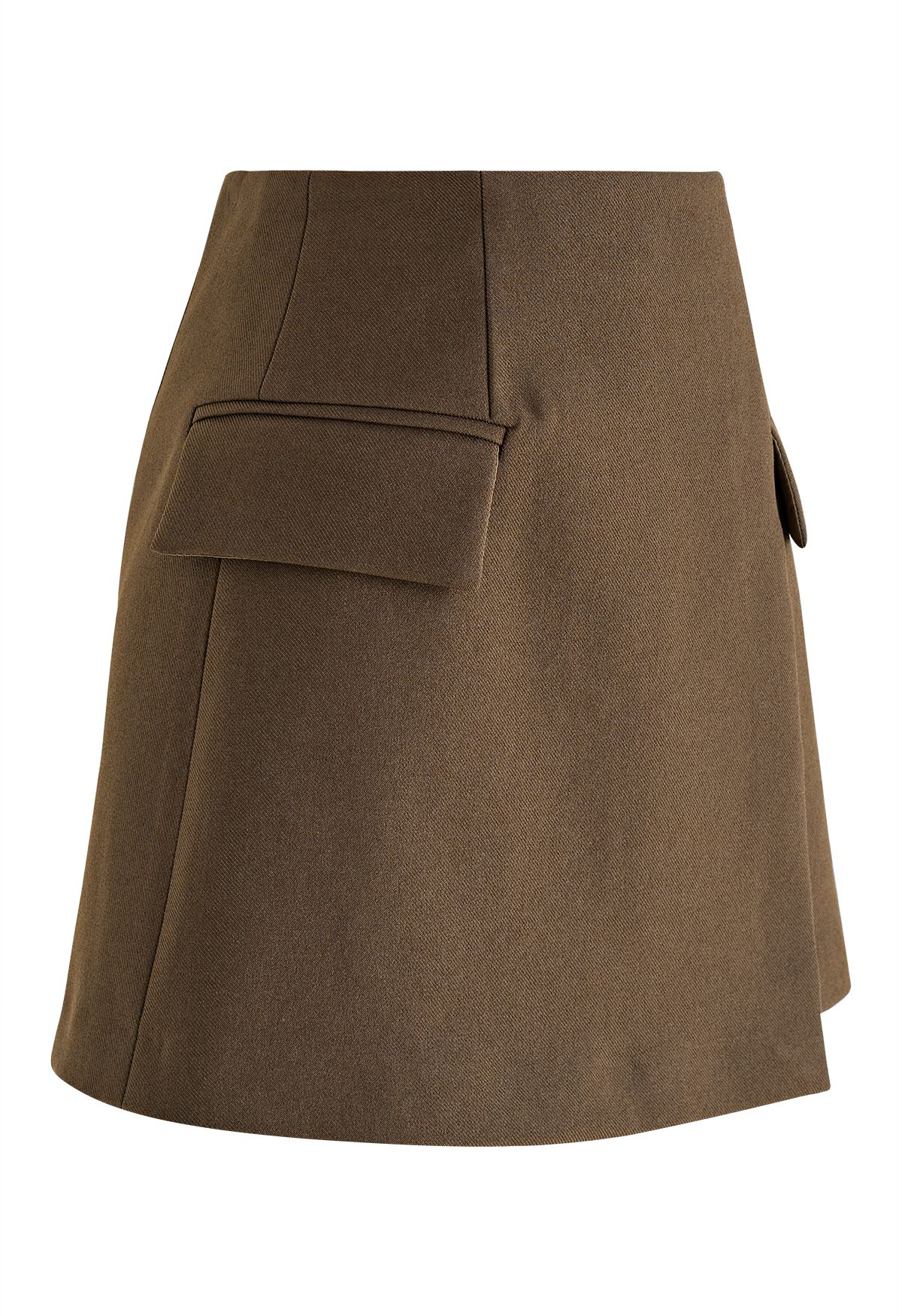 Groovy Flap Mini Bud Skirt in Brown