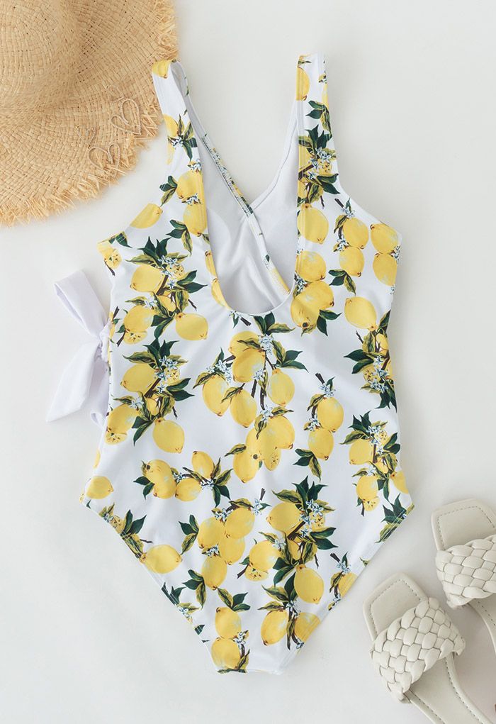 Yellow Lemon Flap Front Swimsuit