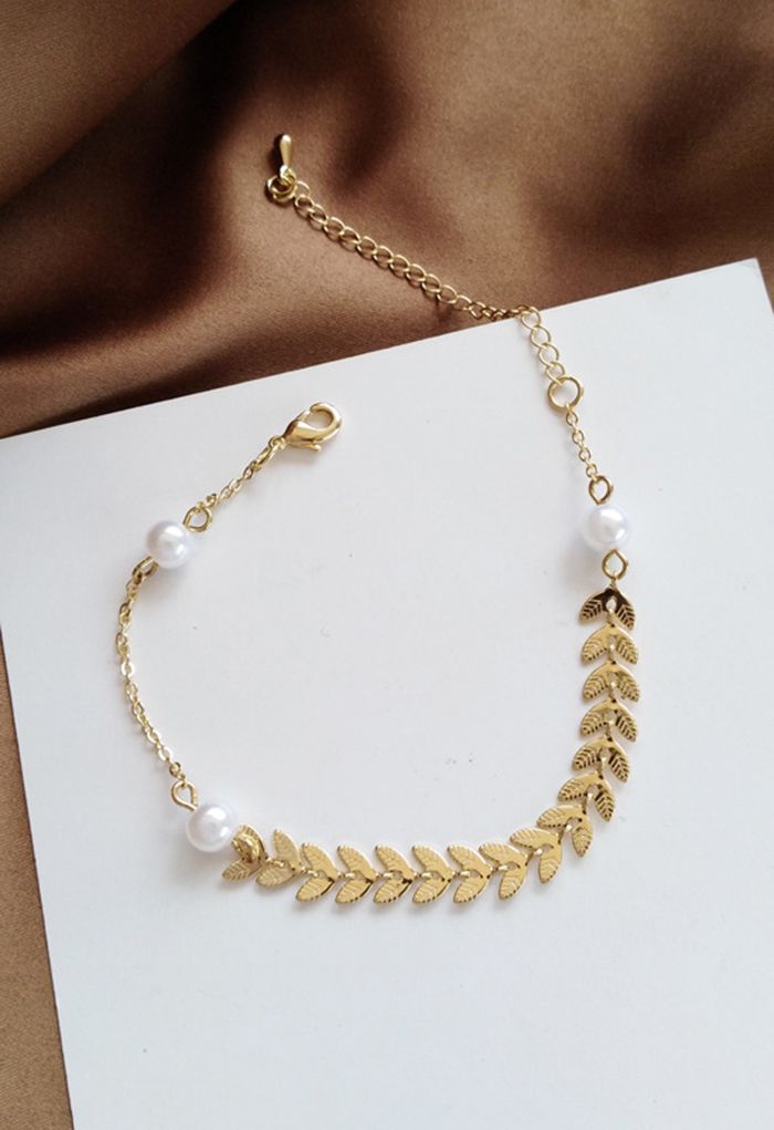 Wheat Shape Pearl Bracelet 