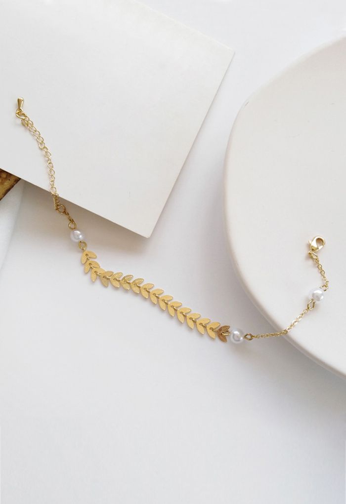 Wheat Shape Pearl Bracelet 
