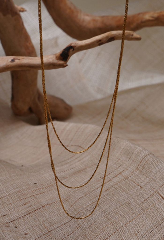 Minimalist Three-Layered Necklace
