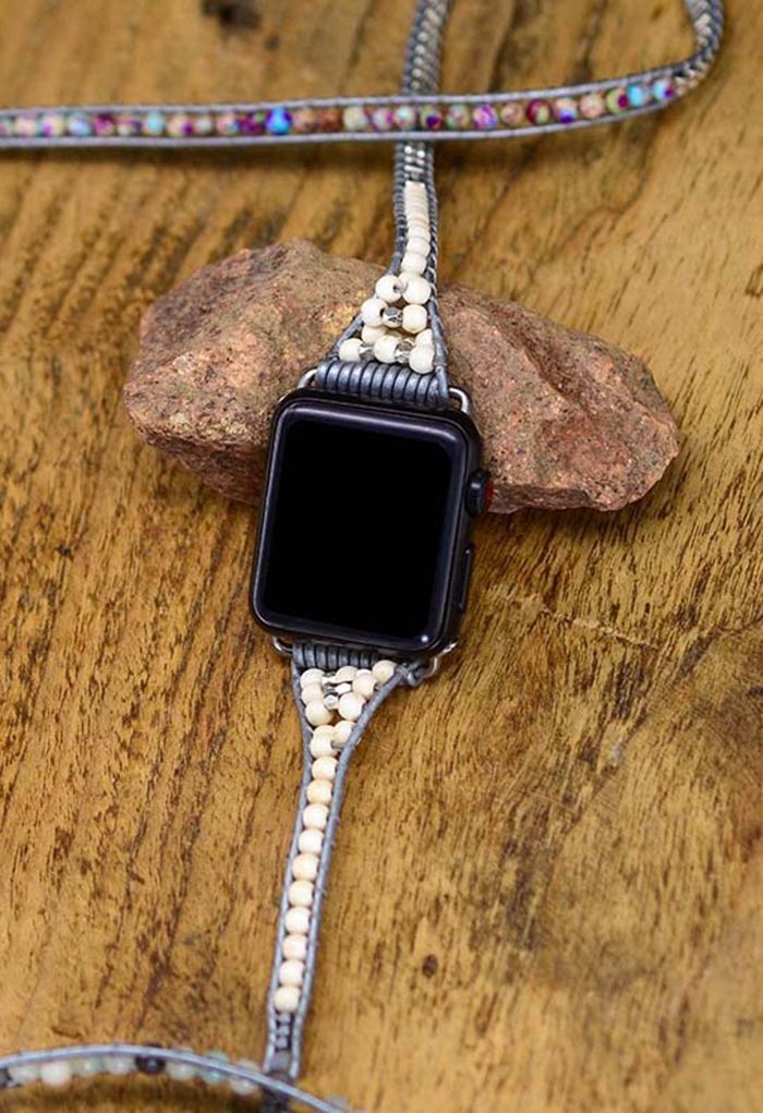 Boho Style Natural Stone Twine Watch Strap