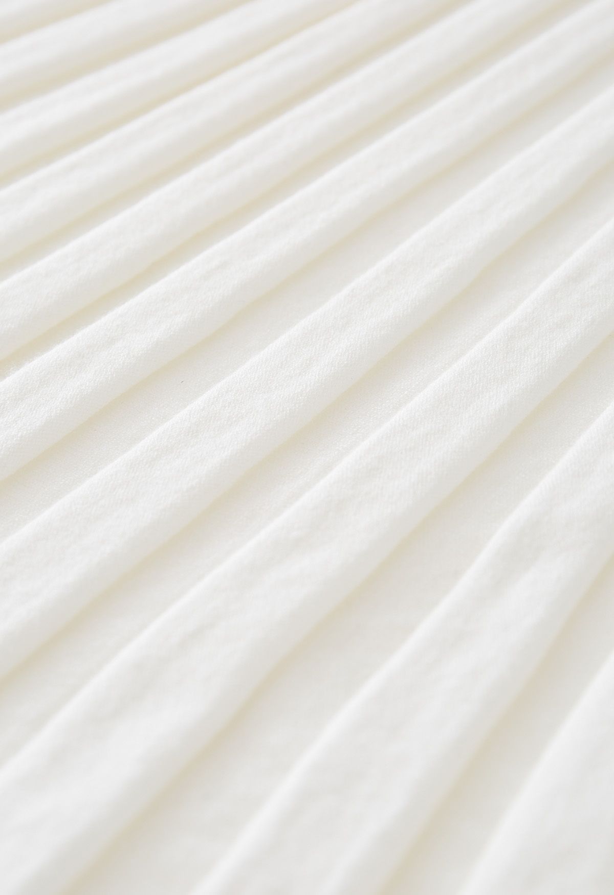 Ultra-Soft Lettuce Hem Knit Maxi Skirt in White