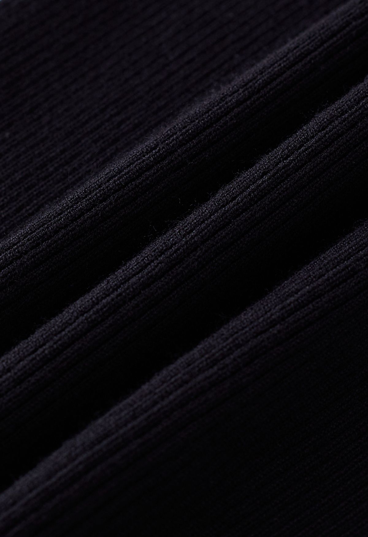 Twist Front Faux Two-Piece Knit Top in Black