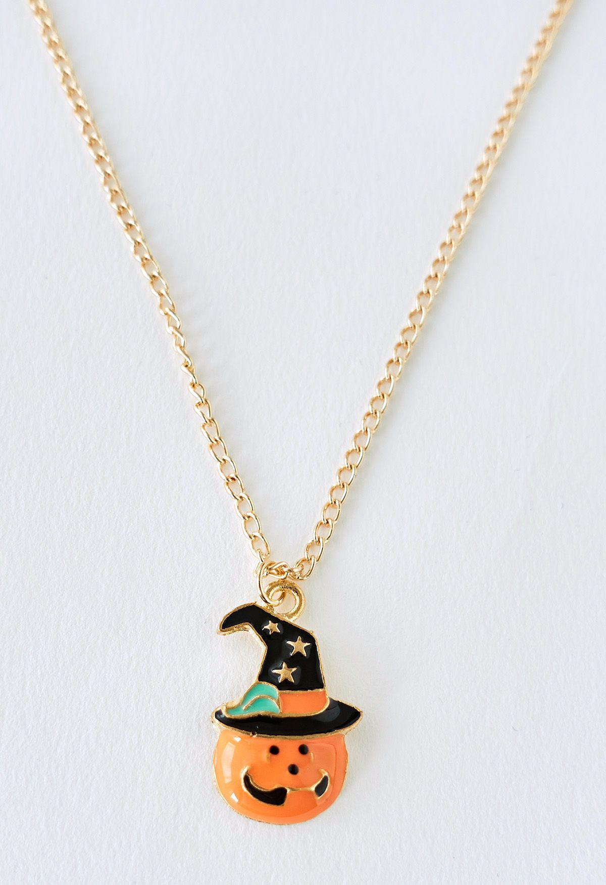 Pumpkin Wizard Golden Necklace