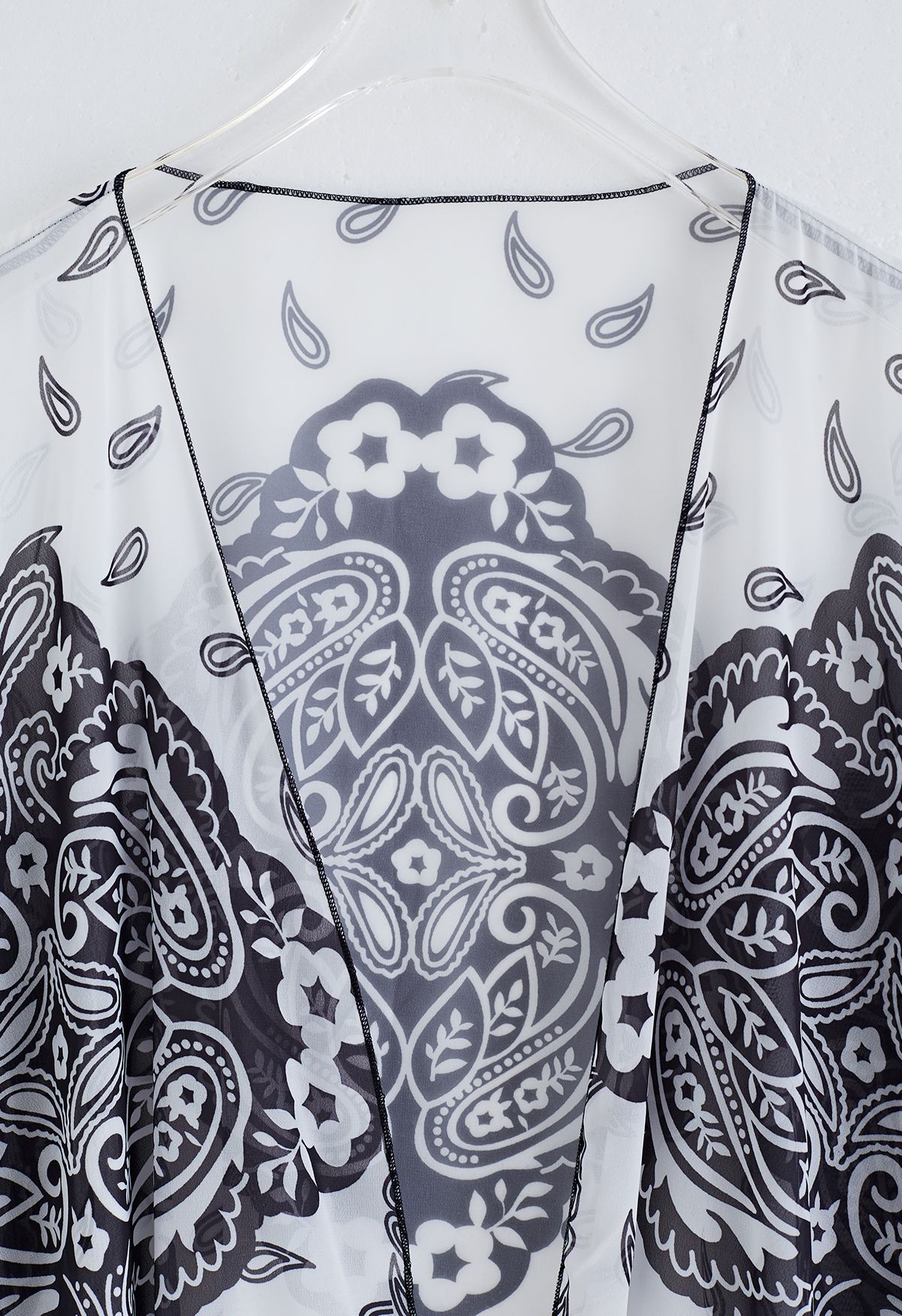 Paisley Print Chiffon Kimono
