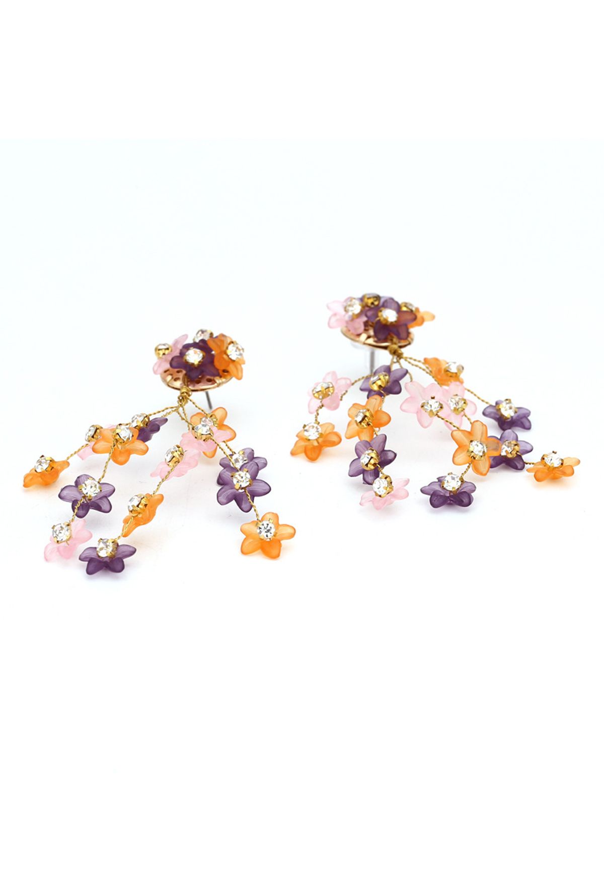 Little Floret Diamond Tassel Earrings