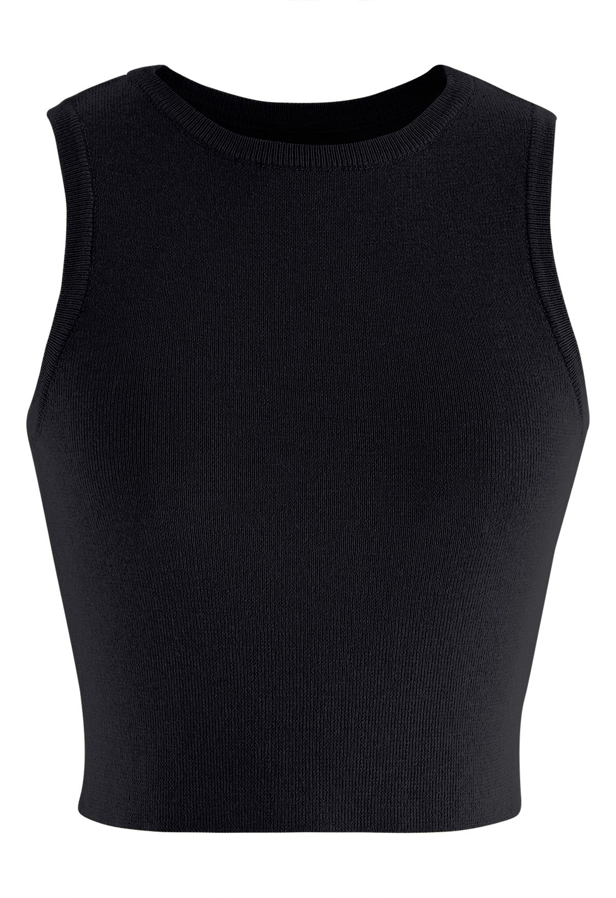 Lithesome Comfort Knit Tank Top in Black