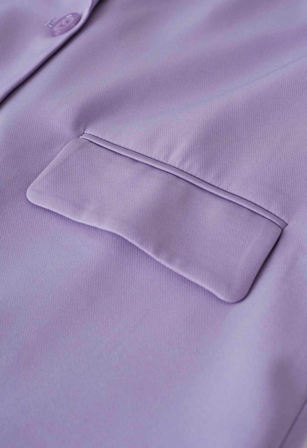 Solid Color Flap Pocket Blazer in Lilac