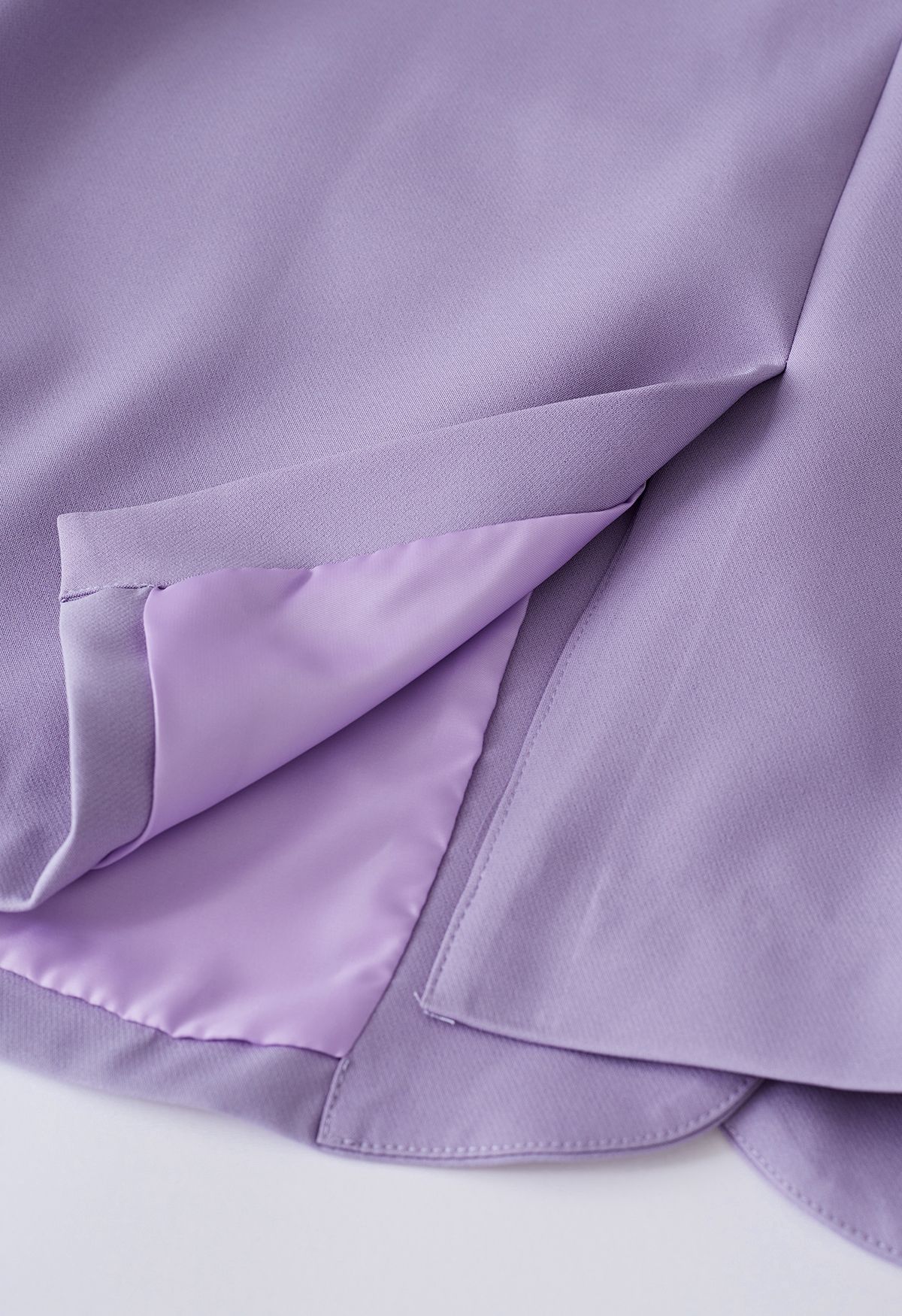 Solid Color Flap Pocket Blazer in Lilac