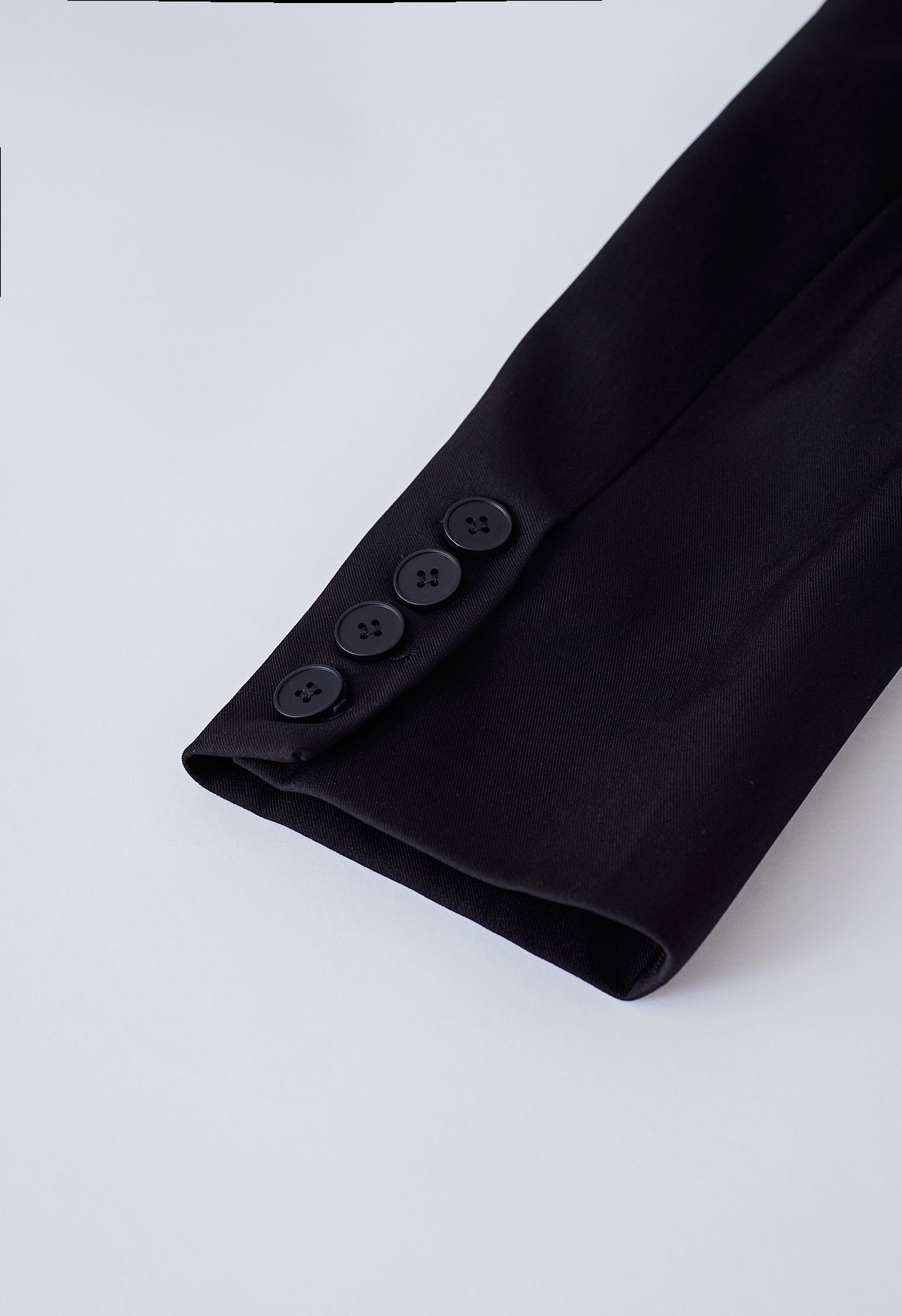 Solid Color Flap Pocket Blazer in Black