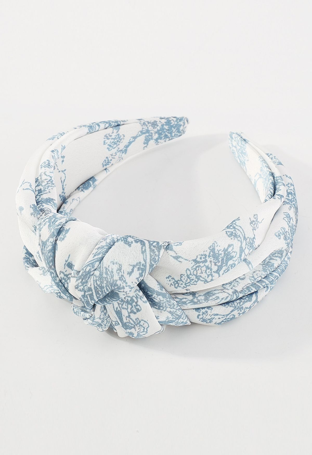 Floral Sketch Knotted Headband in Blue
