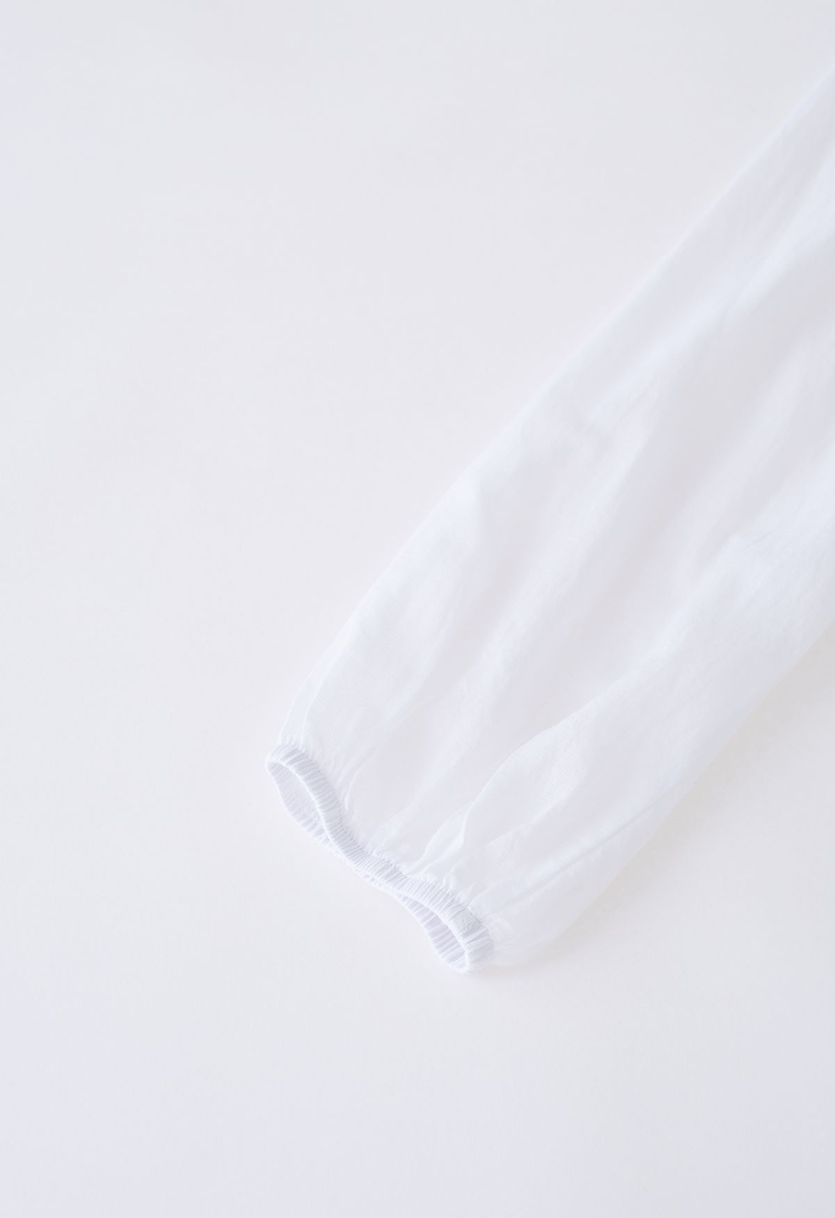 Lithe Plunging Cotton Tunic in White