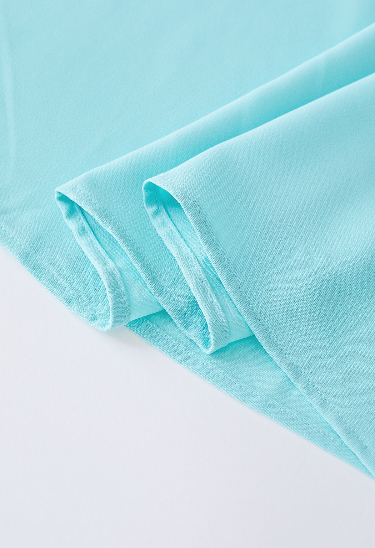 Twist Cutout Shirred Cami Maxi Dress in Mint
