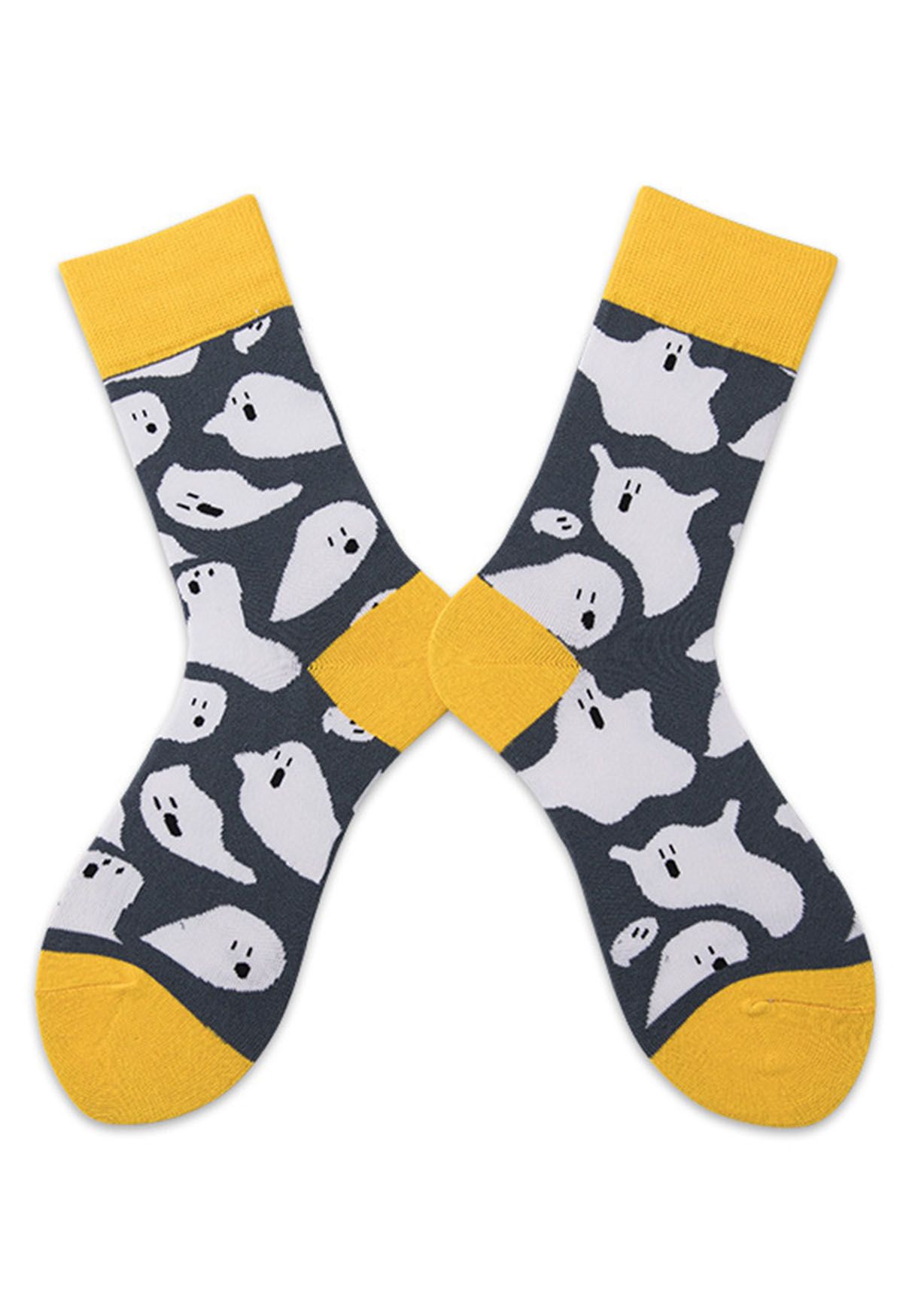 Haunting Ghost Jacquard Crew Socks