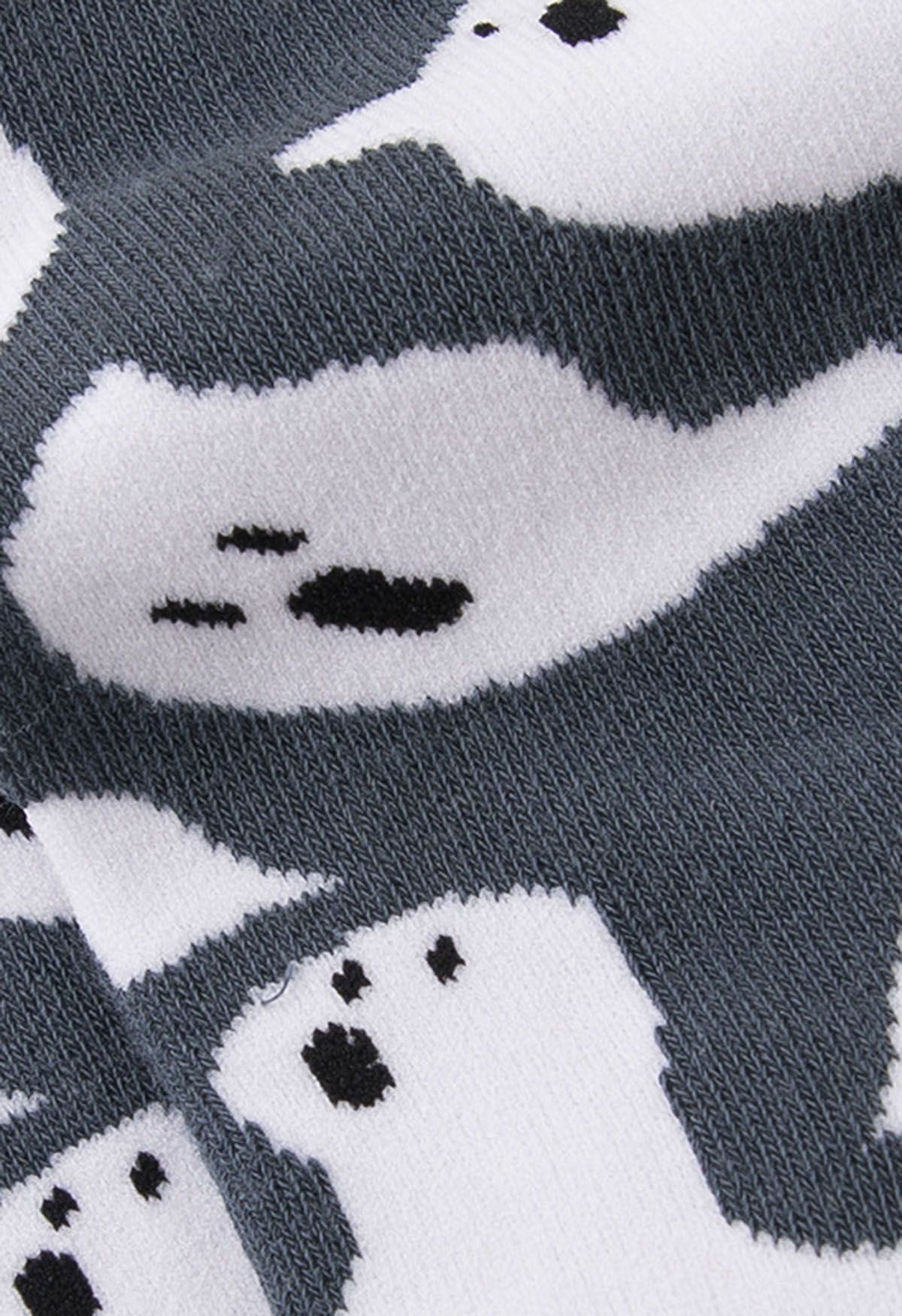 Haunting Ghost Jacquard Crew Socks