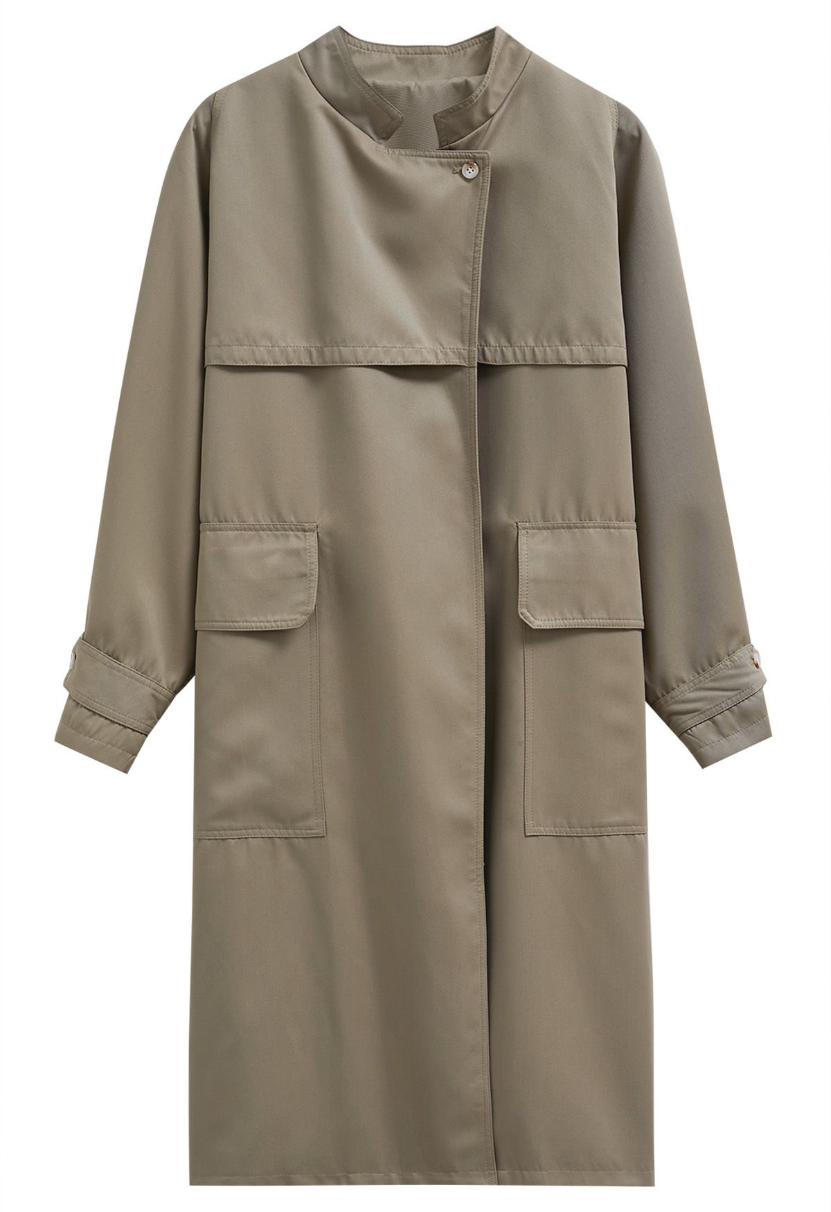 Ode to Autumn Belted Trench Coat in Khaki