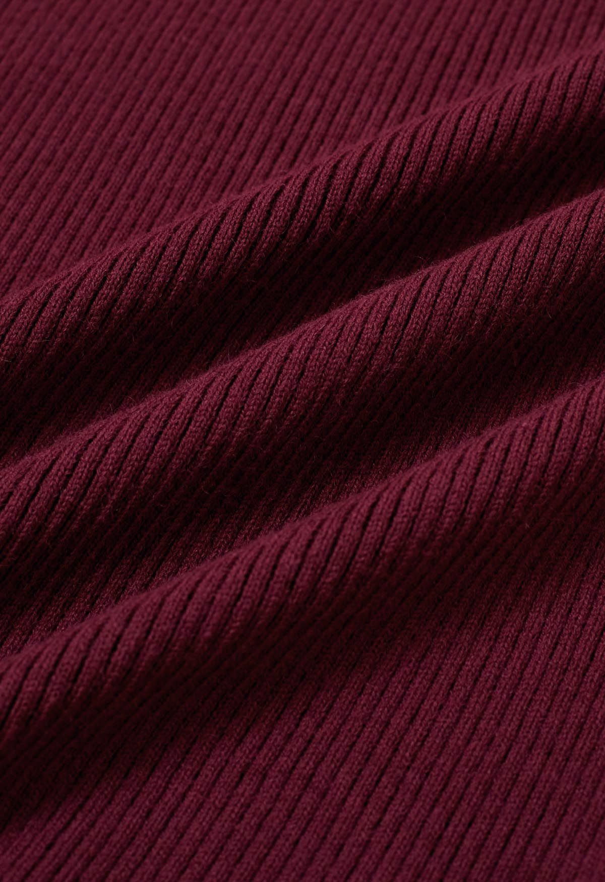 Patch Pockets Open Front Hooded Cardigan in Burgundy