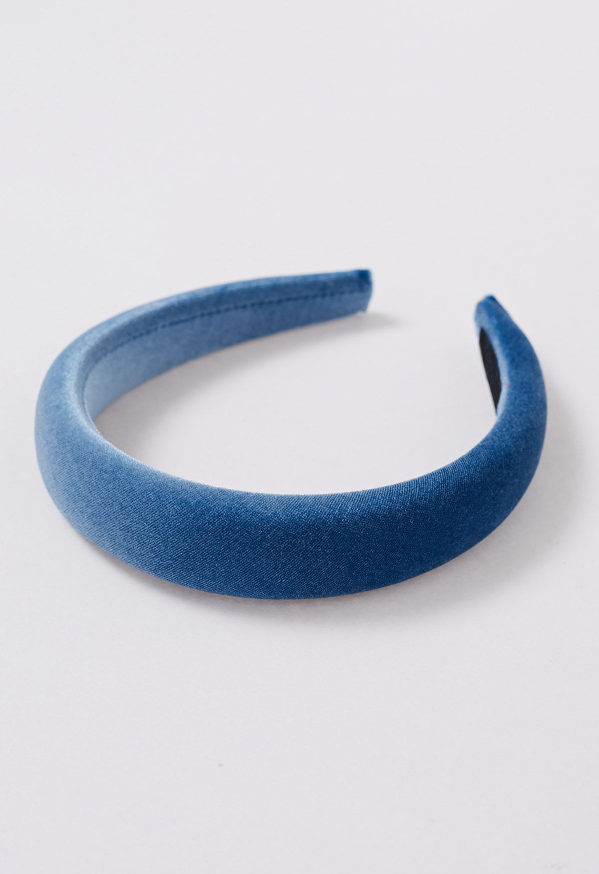 Sleeky Velvet Sponge Headband in Blue