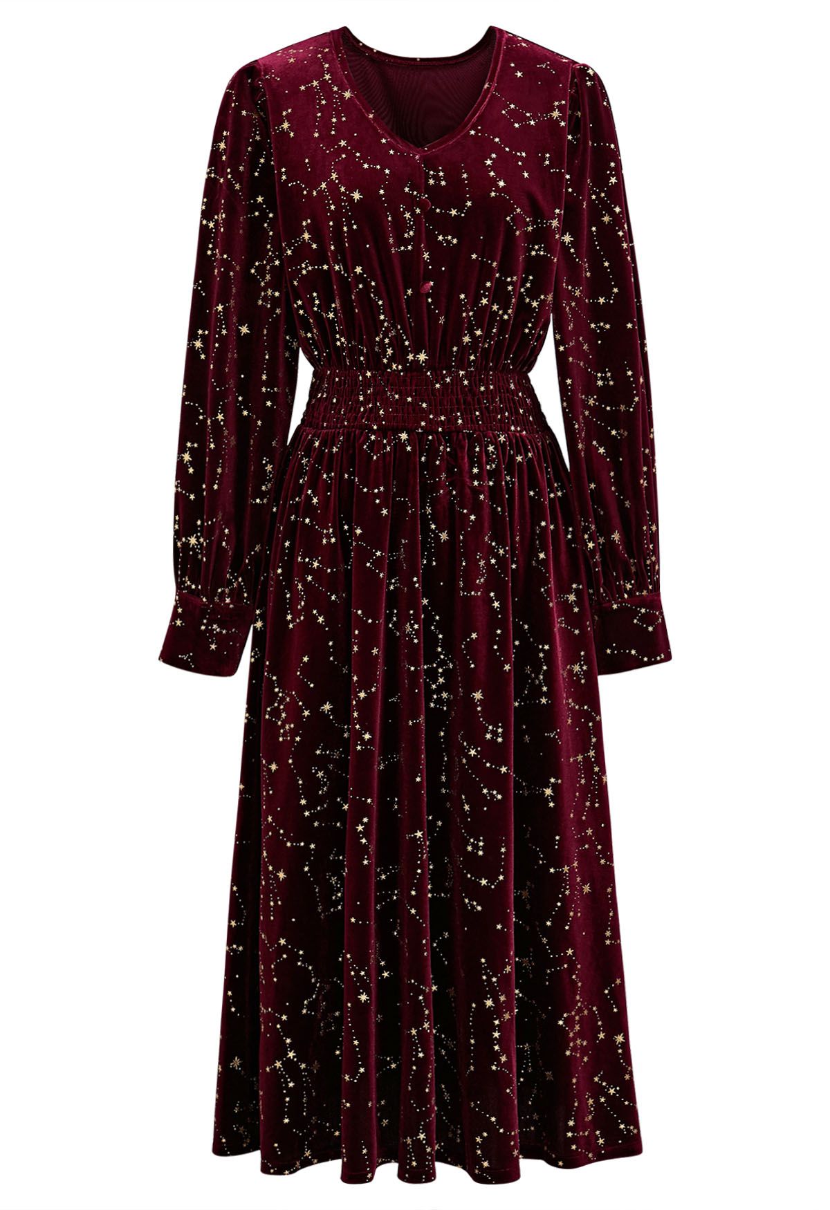 Golden Star Velvet Lux-Made Dress