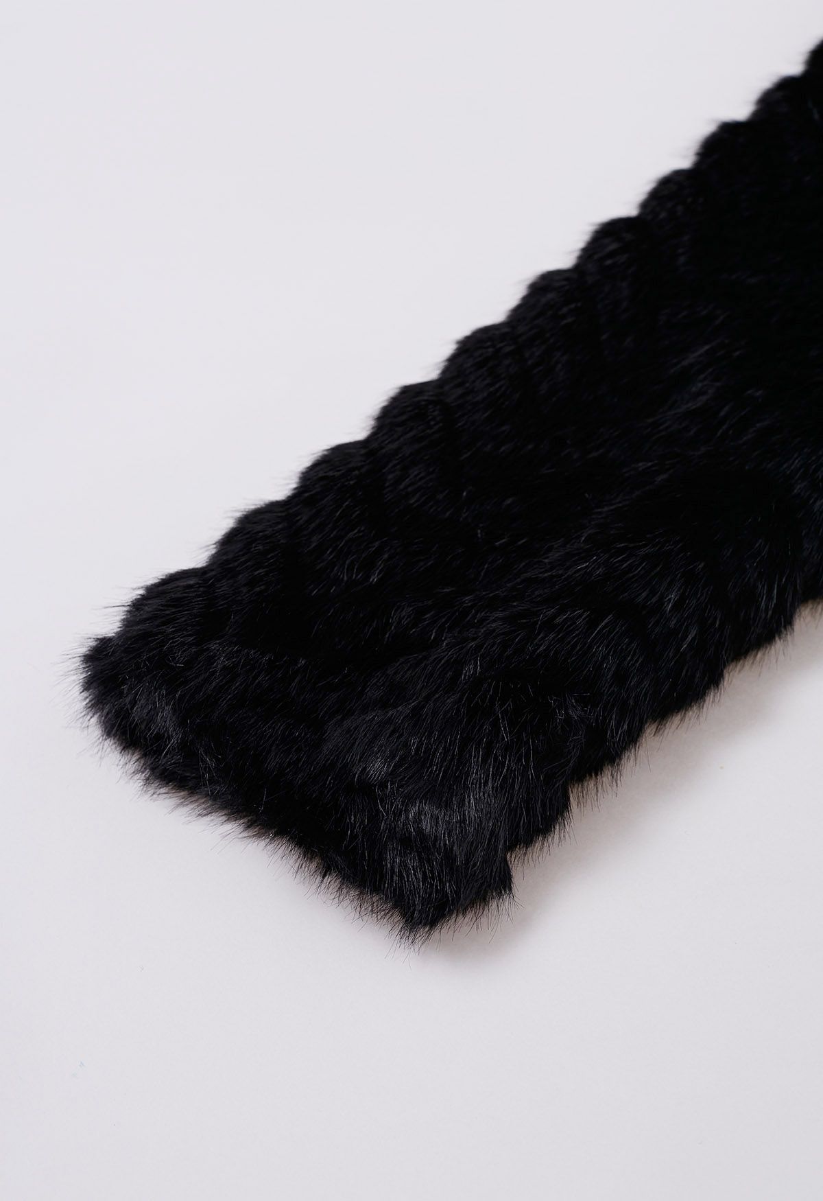 Posh Faux Fur Coat in Black