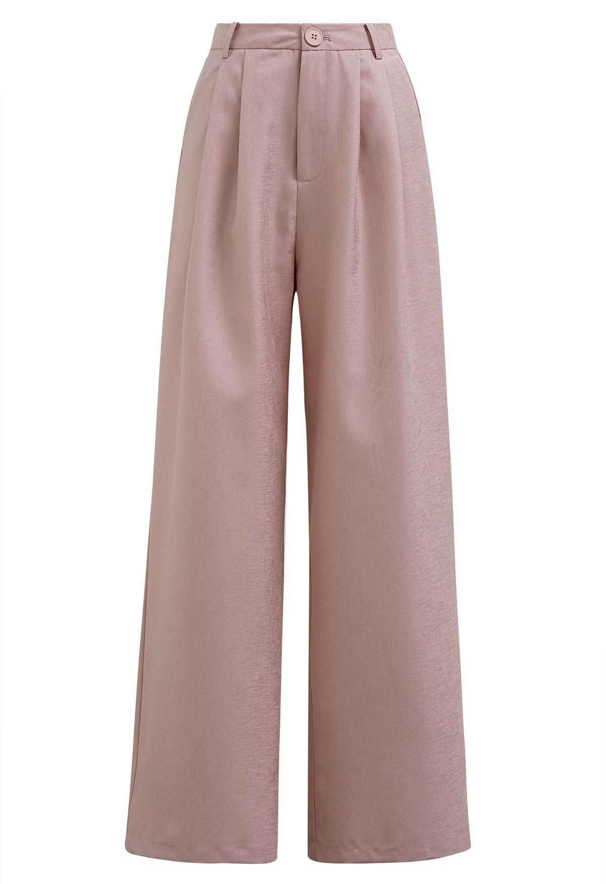 Chic Sleeveless Top and Flowy Wide-Leg Pants Set in Pink