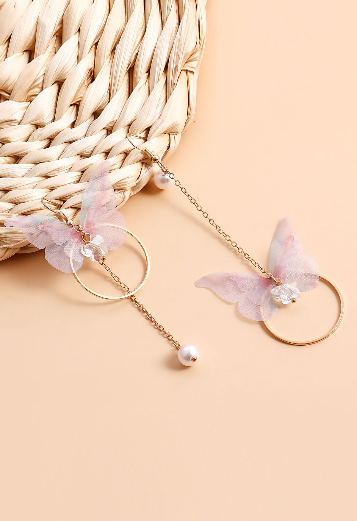 Fluttering Butterfly Dangle Earrings