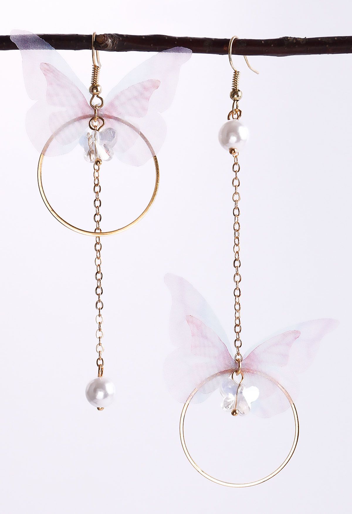 Fluttering Butterfly Dangle Earrings