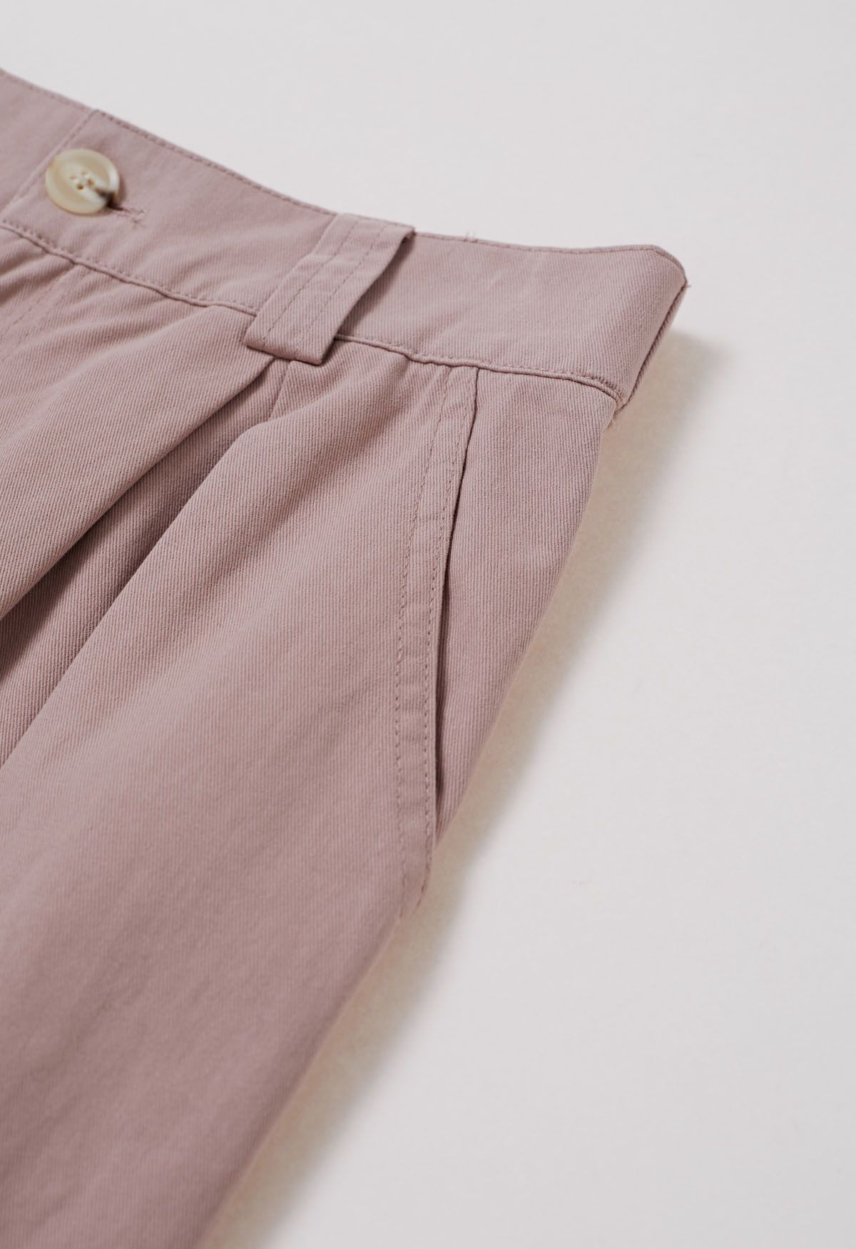 Soft Cotton Wide-Leg Pants in Pink