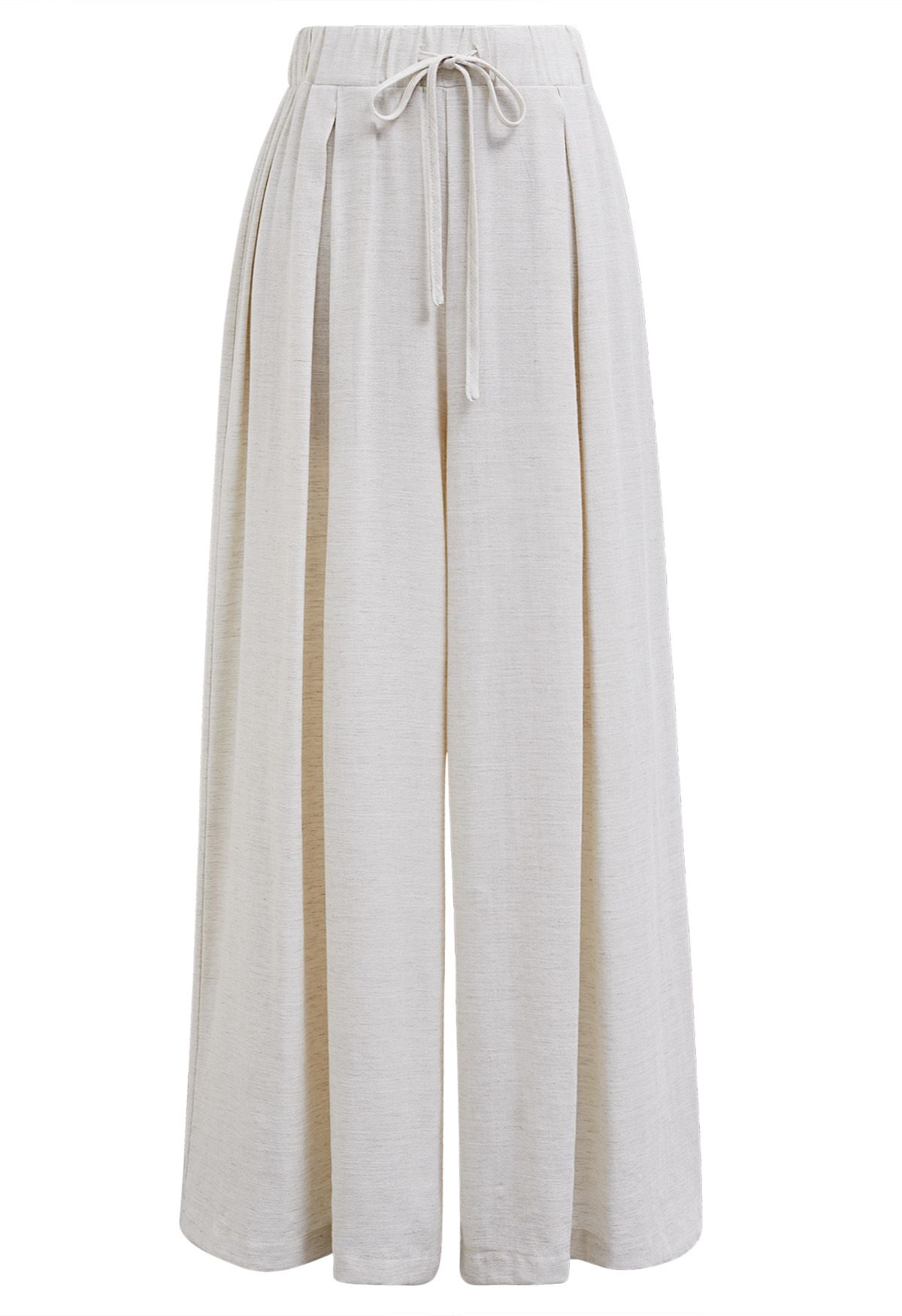 Casual Season Pleated Linen-Blend Pants in Linen