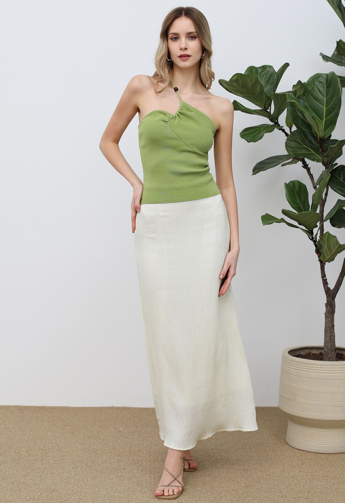 Opulent Embossed Texture Maxi Skirt
