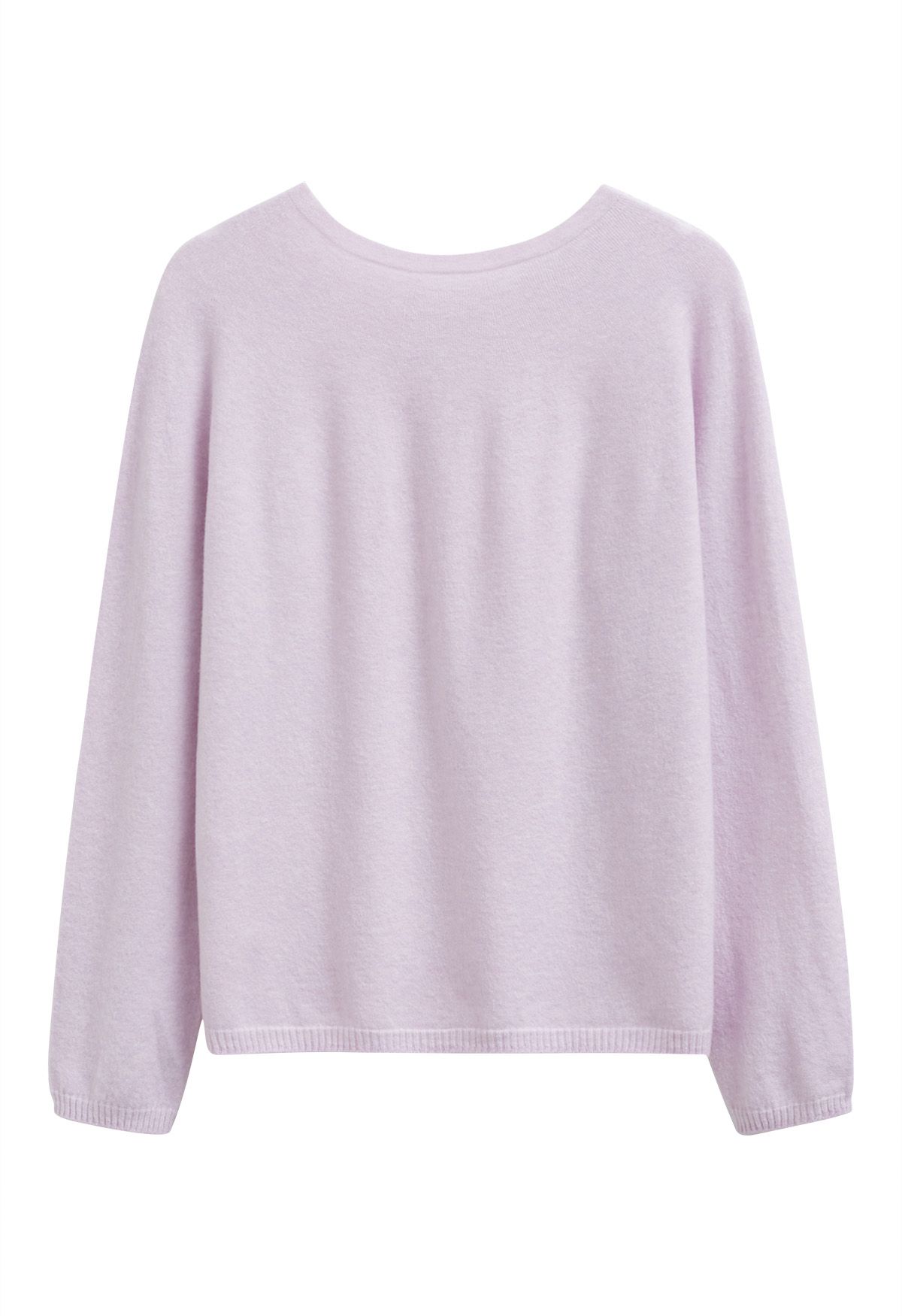 Foremost Comfort Wool-Blend Crewneck Sweater in Pink